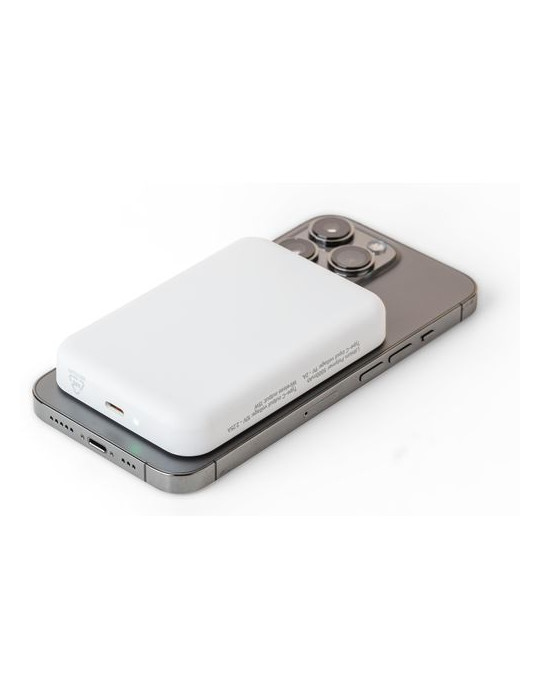 Power bank sans fil en ABS recyclé Miren Matières : ABS recyclé Couleurs : noir marquage laser ultra précis