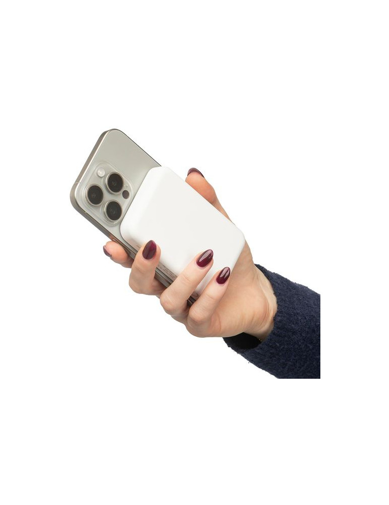 Power bank sans fil en ABS recyclé Miren Matières : ABS recyclé Couleurs : noir goodies entreprise design