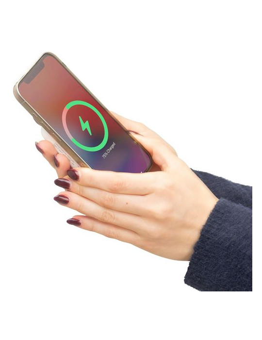 Power bank sans fil en ABS recyclé Miren Matières : ABS recyclé Couleurs : noir cadeau client original