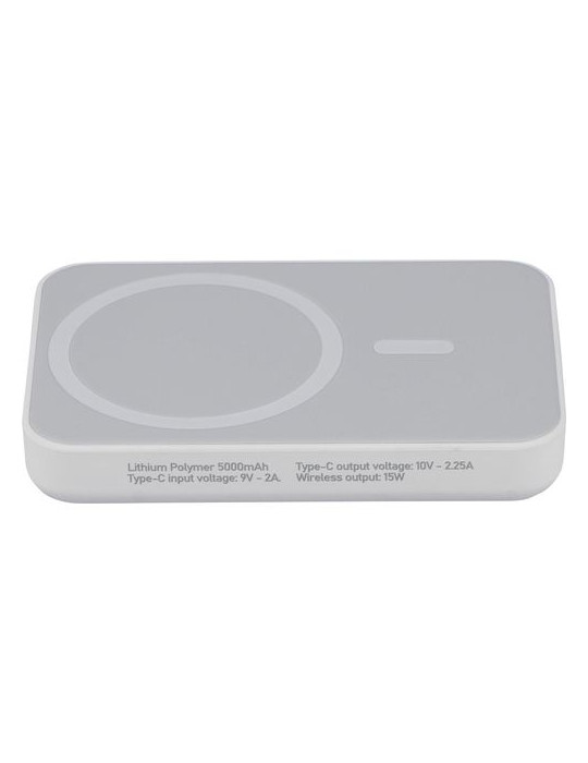 Power bank sans fil en ABS recyclé Miren Matières : ABS recyclé Couleurs : noir objet promo petit budget