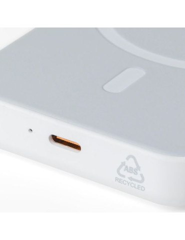 Power bank sans fil en ABS recyclé Miren Matières : ABS recyclé Couleurs : noir goodies publicitaire durable