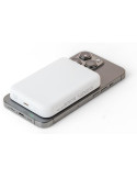 Power bank sans fil en ABS recyclé Miren Matières : ABS recyclé Couleurs : blanc impression haute définition