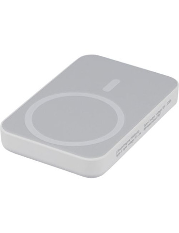 Power bank sans fil en ABS recyclé Miren Matières : ABS recyclé Couleurs : blanc cadeau affaires élégant