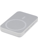 Power bank sans fil en ABS recyclé Miren Matières : ABS recyclé Couleurs : blanc cadeau affaires élégant