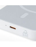Power bank sans fil en ABS recyclé Miren Matières : ABS recyclé Couleurs : blanc personnalisable avec votre logo