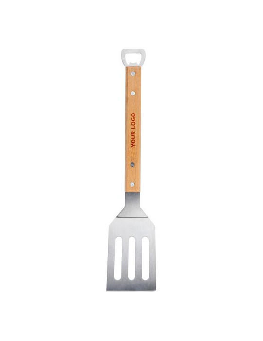 Spatule pour barbecue en acier inoxydable Saphira Matières : acier inoxydable Couleurs : brun personnalisable avec votre logo