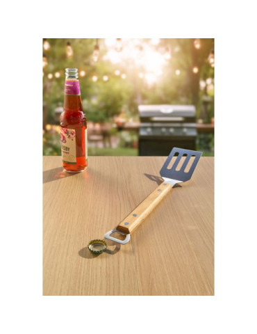 Spatule pour barbecue en acier inoxydable Saphira Matières : acier inoxydable Couleurs : brun cadeau collaborateur premium