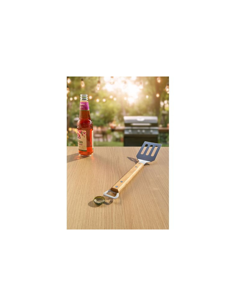 Spatule pour barbecue en acier inoxydable Saphira Matières : acier inoxydable Couleurs : brun cadeau collaborateur premium