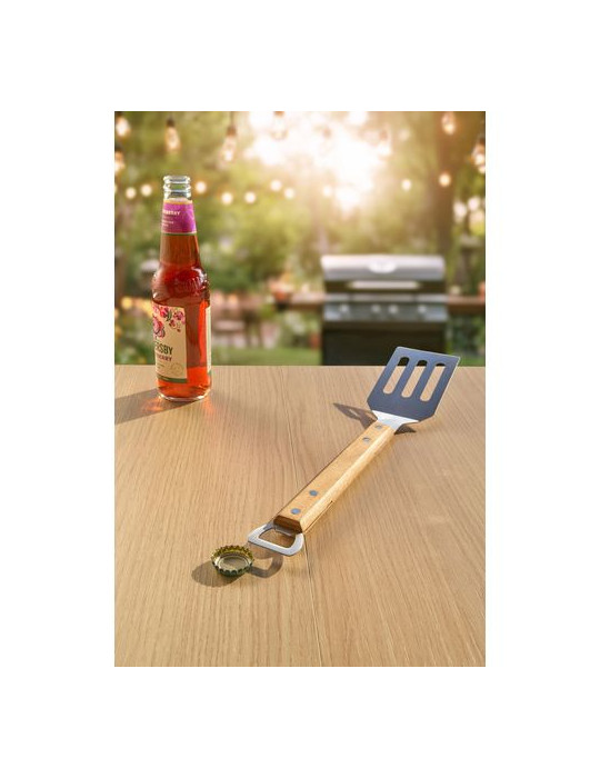 Spatule pour barbecue en acier inoxydable Saphira Matières : acier inoxydable Couleurs : brun cadeau collaborateur premium