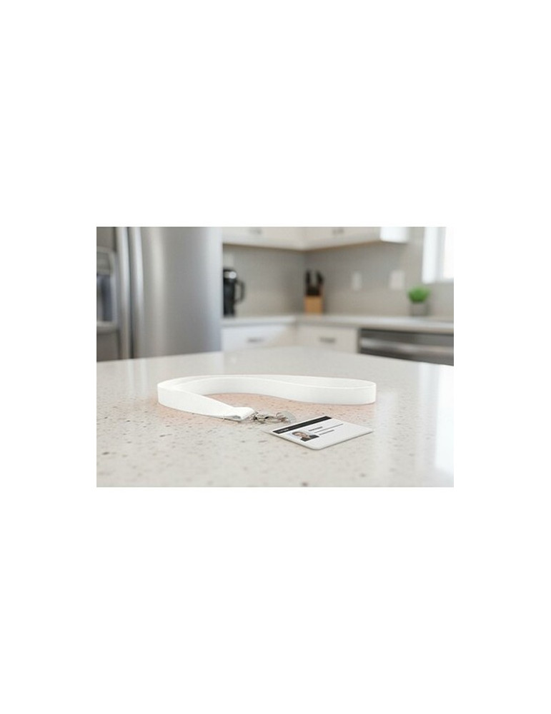 Lanière avec mousqueton | Hulda Matières : polyester Couleurs : blanc marquage couleur éclatante