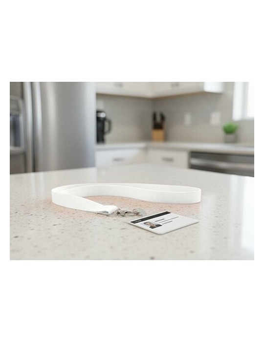 Lanière avec mousqueton | Hulda Matières : polyester Couleurs : blanc marquage couleur éclatante