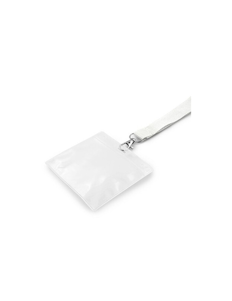 Lanière avec mousqueton | Hulda Matières : polyester Couleurs : blanc impression logo haute qualité