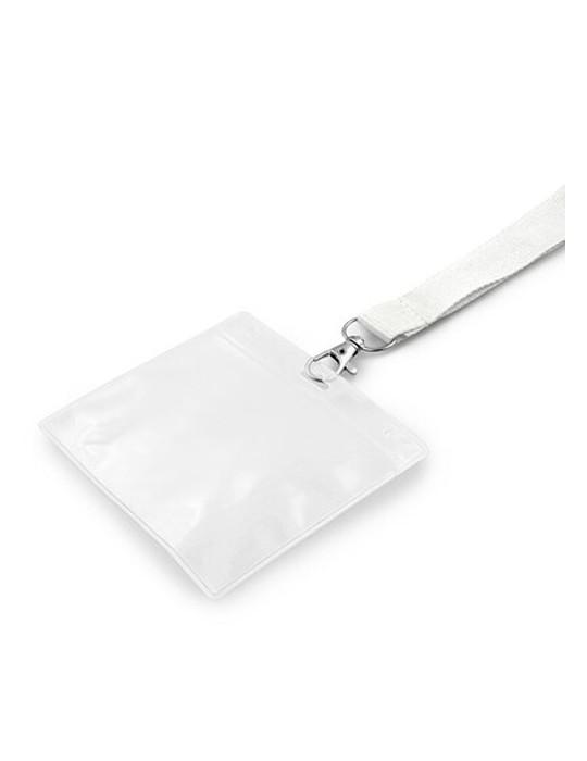 Lanière avec mousqueton | Hulda Matières : polyester Couleurs : blanc impression logo haute qualité