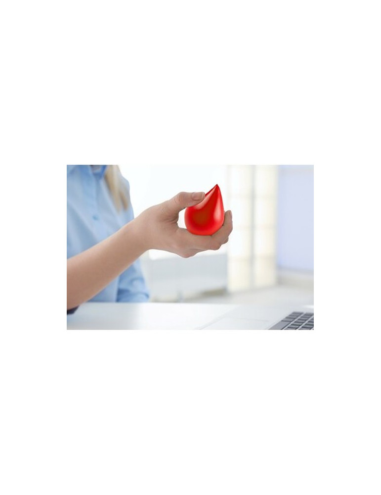 Anti-stress en forme de « goutte » | Kian Matières : PU Couleurs : rouge cadeau entreprise pas cher
