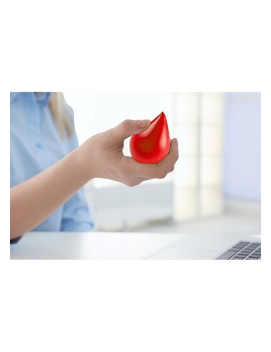 Anti-stress en forme de « goutte » | Kian Matières : PU Couleurs : rouge cadeau entreprise pas cher