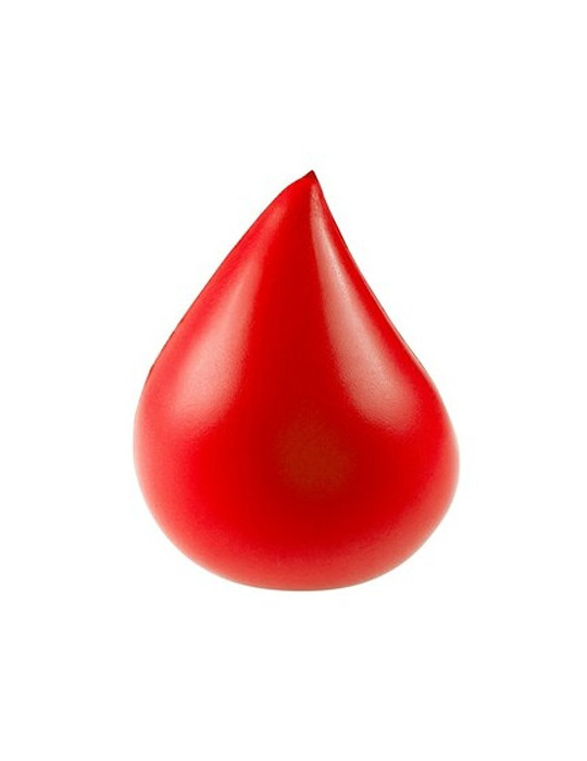 Anti-stress en forme de « goutte » | Kian Matières : PU Couleurs : rouge impression haute définition