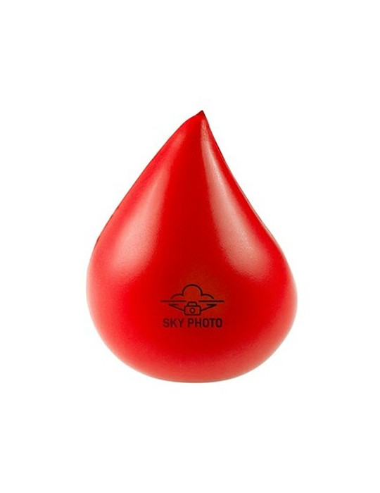 Anti-stress en forme de « goutte » | Kian Matières : PU Couleurs : rouge cadeau collaborateur premium