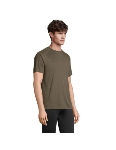 VORTEX TEE-SHIRT RAGLAN Taille textile : XL Couleurs : vert armée objet promotionnel éco-responsable