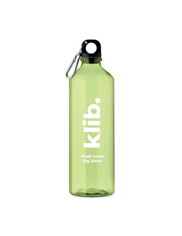 MOSS RE750 Gourde RPET 750ml Couleurs : vert citron transparent impression haute définition
