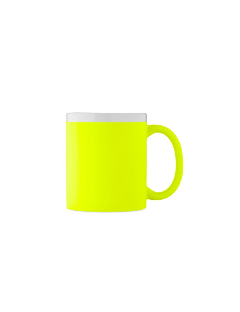 MUGIVA Mug en céramique 300ml Couleurs : jaune fluo accessoire événementiel unique