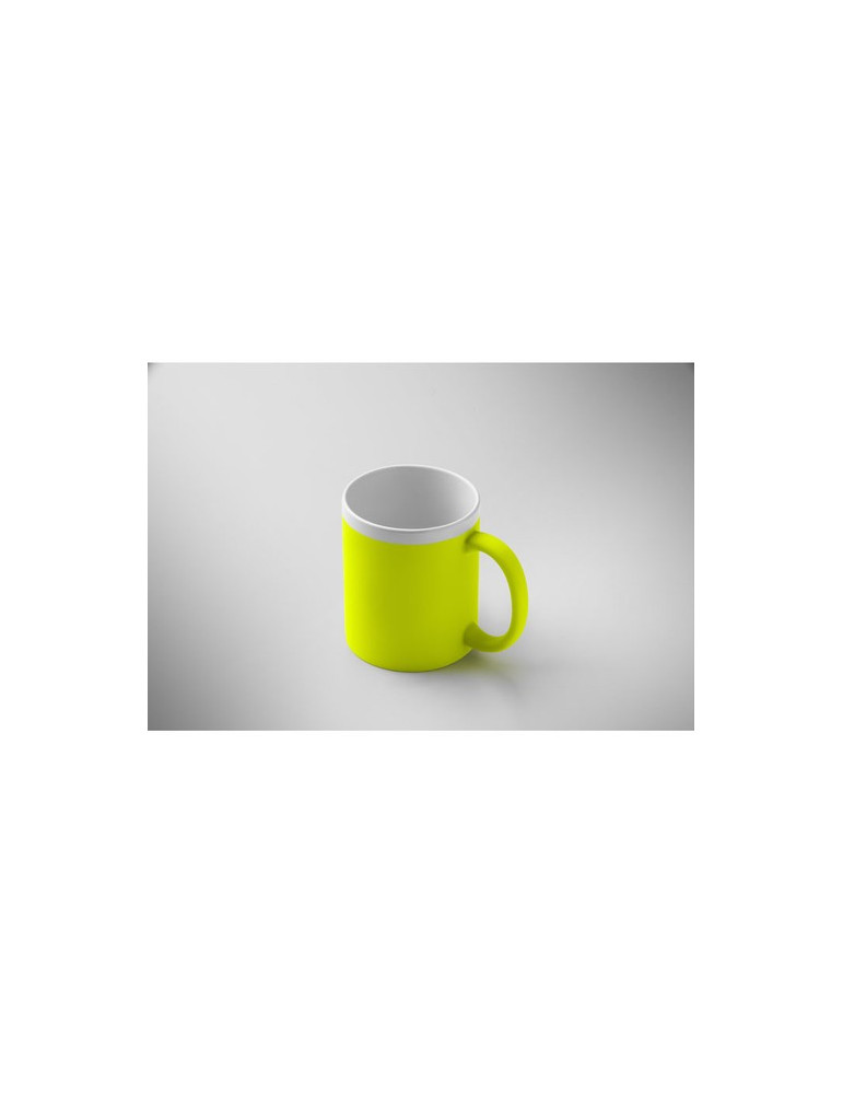 MUGIVA Mug en céramique 300ml Couleurs : jaune fluo goodies publicitaire événementiel