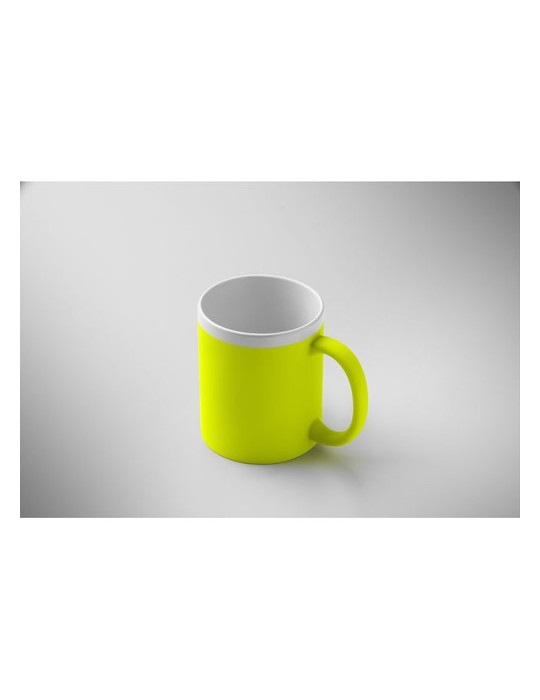 MUGIVA Mug en céramique 300ml Couleurs : jaune fluo goodies publicitaire événementiel