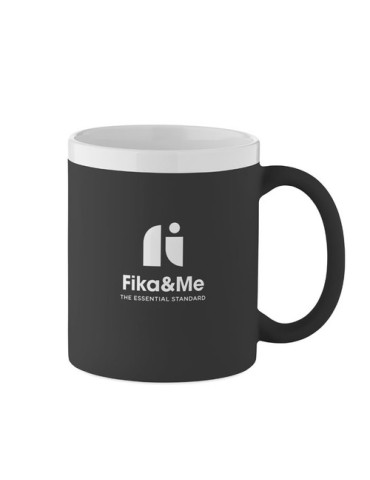 MUGIVA Mug en céramique 300ml Couleurs : noir personnalisable avec votre logo