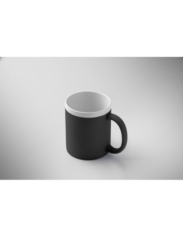 MUGIVA Mug en céramique 300ml Couleurs : noir marquage laser ultra précis