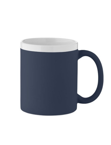 MUGIVA Mug en céramique 300ml Couleurs : bleu marine marquage laser ultra précis