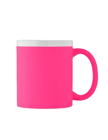 MUGIVA Mug en céramique 300ml Couleurs : fuchsia fluo objet promotionnel éco-responsable