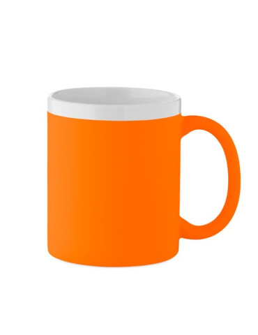 MUGIVA Mug en céramique 300ml Couleurs : orange fluo impression haute définition