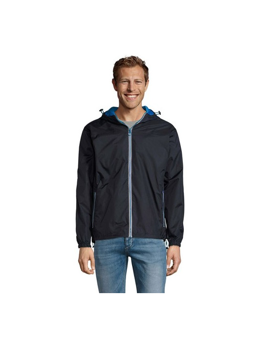 SKATE COUPE-VENT UNISEXE Taille textile : S Couleurs : bleu marine impression logo haute qualité