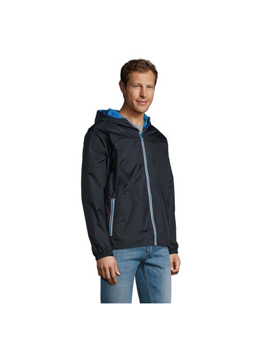 SKATE COUPE-VENT UNISEXE Taille textile : S Couleurs : bleu marine personnalisation rapide en France