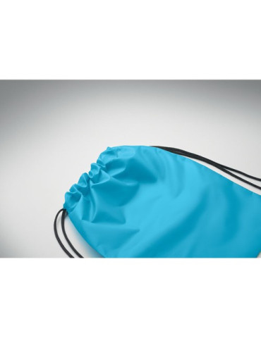 SHOOP KIDS Sac cordon pour enfants RPET Couleurs : turquoise impression logo haute qualité