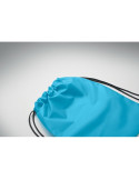 SHOOP KIDS Sac cordon pour enfants RPET Couleurs : turquoise impression logo haute qualité