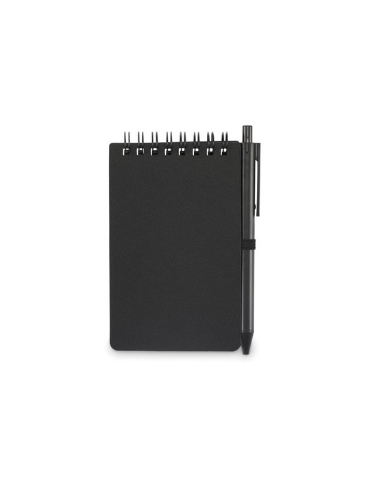 KIT Bloc-notes déperlant Couleurs : noir personnalisable avec votre logo