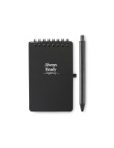 KIT Bloc-notes déperlant Couleurs : noir marquage laser ultra précis