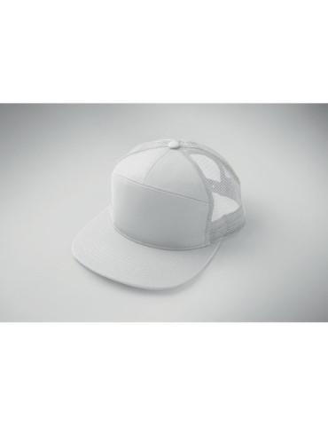 BEAD Casquette visière plate 7 pans Couleurs : blanc objet promotionnel éco-responsable