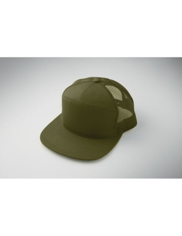 BEAD Casquette visière plate 7 pans Couleurs : vert armée accessoire événementiel unique