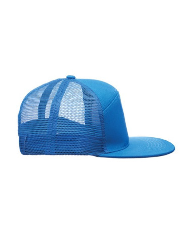 BEAD Casquette visière plate 7 pans Couleurs : bleu royal personnalisation sur mesure