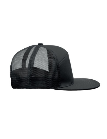 BEAD Casquette visière plate 7 pans Couleurs : noir objet promo petit budget