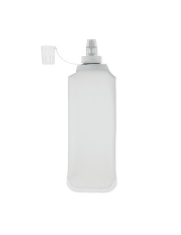 BITER Bouteille d'eau pliable 500ml Couleurs : blanc transparent impression logo haute qualité