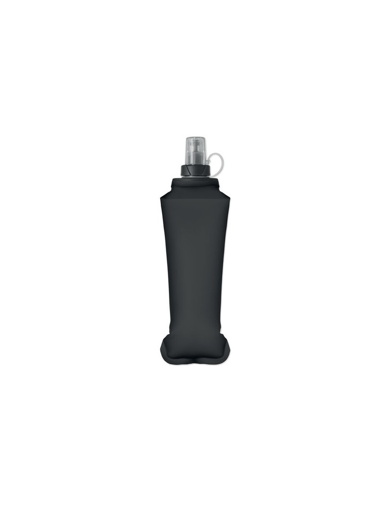 BITER Bouteille d'eau pliable 500ml Couleurs : noir cadeau entreprise pas cher