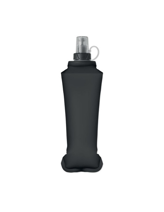 BITER Bouteille d'eau pliable 500ml Couleurs : noir cadeau entreprise pas cher