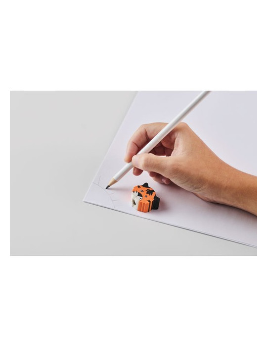 CIRCO Crayon en bois forme d'anima Couleurs : blanc personnalisation sur mesure