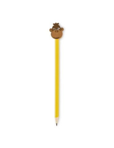 CIRCO Crayon en bois forme d'anima Couleurs : jaune cadeau client original
