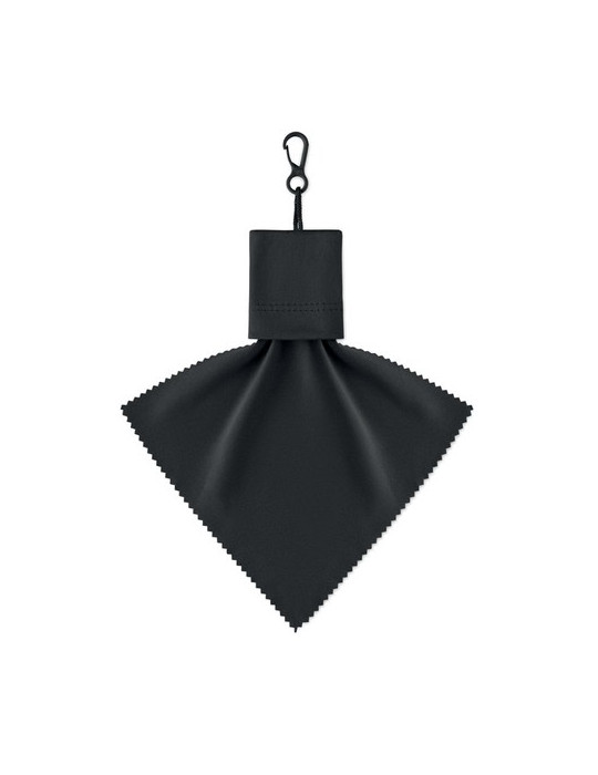 CLEAR Lingette en RPET Couleurs : noir personnalisation rapide en France