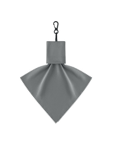 CLEAR Lingette en RPET Couleurs : gris accessoire événementiel unique