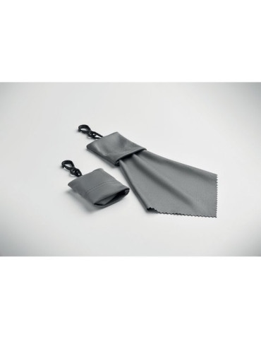 CLEAR Lingette en RPET Couleurs : gris objet promo petit budget