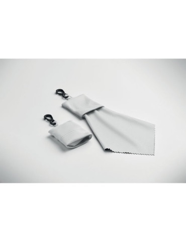 CLEAR Lingette en RPET Couleurs : blanc impression logo haute qualité